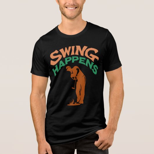 Swing gebeurt Humor Tri-Blend Shirt (Voorkant)