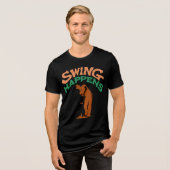 Swing gebeurt Humor Tri-Blend Shirt (Voorkant volledig)