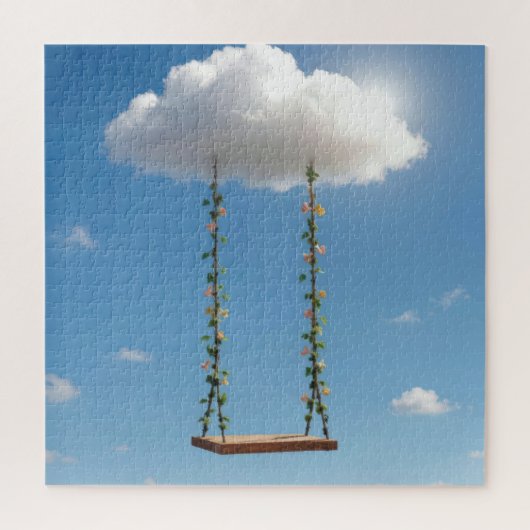 Swing Hanging From a Cumulus Cloud Legpuzzel (Verticaal)