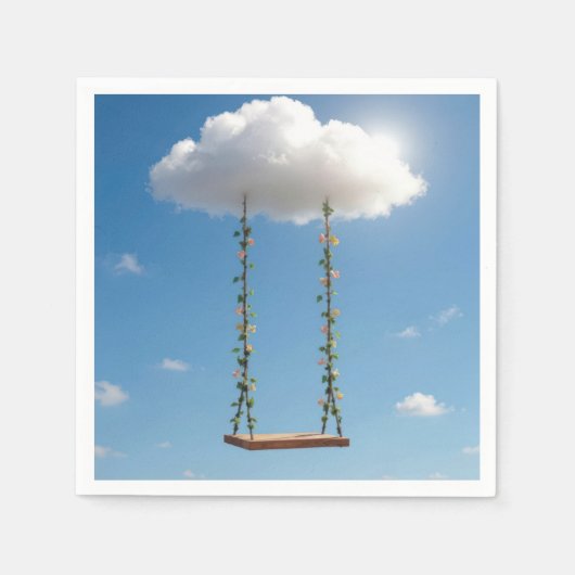 Swing Hanging From a Cumulus Cloud Servet (Voorkant)