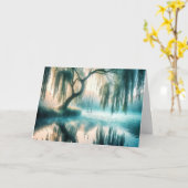 Swing Hanging Van Een Boom Denkend Aan Jou Kaart (Gele Bloem)