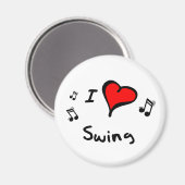 Swing I Heart-Love Gift Magneet (Voorkant / Achterkant)