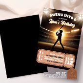 Swing in honkbal rookie verjaardag jongen kaart