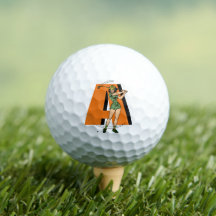 Swing in stijl: Gepersonaliseerde Pinup Golfer - R