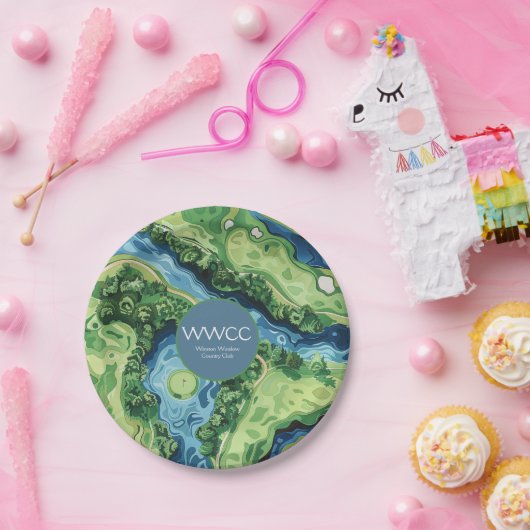 Swing into Fun: Golfbaan Gala Paper Bord (Feest)