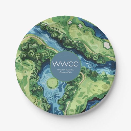 Swing into Fun: Golfbaan Gala Paper Bord (Voorkant)