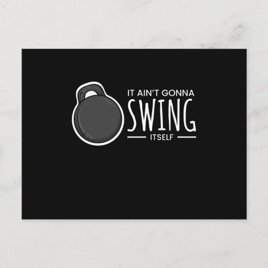 Swing It Self Kettlebell Fitness Briefkaart (Voorkant)