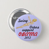 Swing kiezer voor Obama 2012 Ronde Button 5,7 Cm (Voorkant /achterkant)