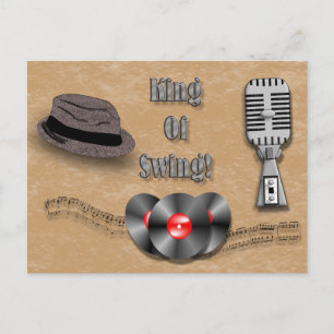 Swing-koning Briefkaart