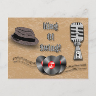 Swing-koning Briefkaart