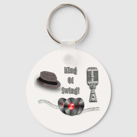 Swing-koning Sleutelhanger (Voorkant)