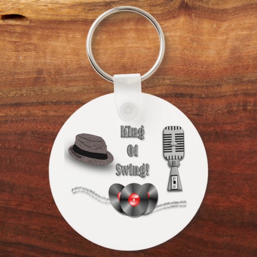 Swing-koning Sleutelhanger (Voorkant)