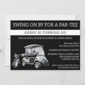 Swing langs voor een verjaardagspark-T-shirt, golf Kaart (Voorkant)