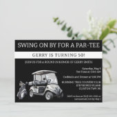 Swing langs voor een verjaardagspark-T-shirt, golf Kaart (Staand voorkant)
