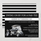 Swing langs voor een verjaardagspark-T-shirt, golf Kaart (Voorkant / Achterkant)