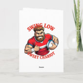 Swing Low Power Run Cartoon Rugby Charge Kaart (Achterkant)