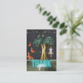 Swing Meisje bedankt voor je Kaart Visitekaartje (Staand voorkant)