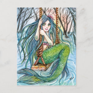Swing - Mermaid Art Briefkaart