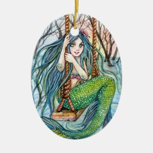 Swing - Mermaid Art Keramisch Ornament (Voorkant)