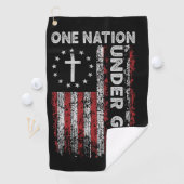 Swing met eer: Amerikaanse vlag  Golfhanddoek (Insitu)