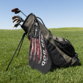 Swing met eer: Amerikaanse vlag  Golfhanddoek (Groen)