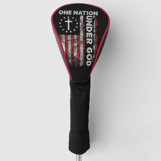 Swing met eer: Amerikaanse vlag  Golfheadcover (Voorkant)