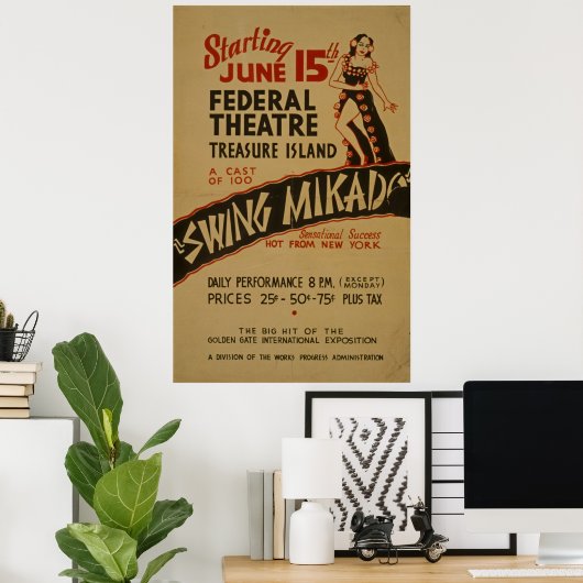 Swing Mikado  Theater WPA Poster (Thuiskantoor)