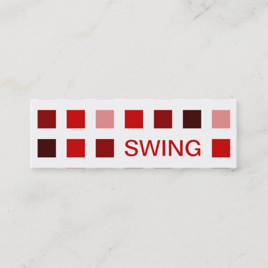SWING (moddervierkanten) Mini Visitekaartje (Voorkant)