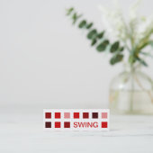 SWING (moddervierkanten) Mini Visitekaartje (Staand voorkant)