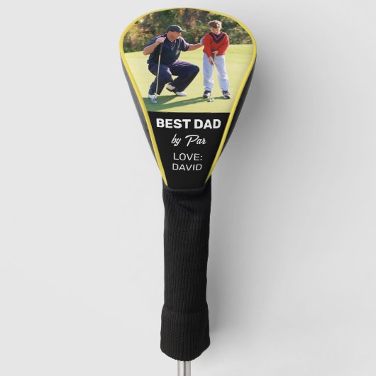 Swing of Love: Beste Pa's Custom Par Black Golfheadcover (Voorkant)