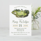 Swing on By, Golf Themed Baby Shower Kaart (Staand voorkant)