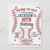 "Swing On Over – Baseball Birthday Boy Party Kaart (Voorkant)