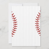 "Swing On Over – Baseball Birthday Boy Party Kaart (Achterkant)