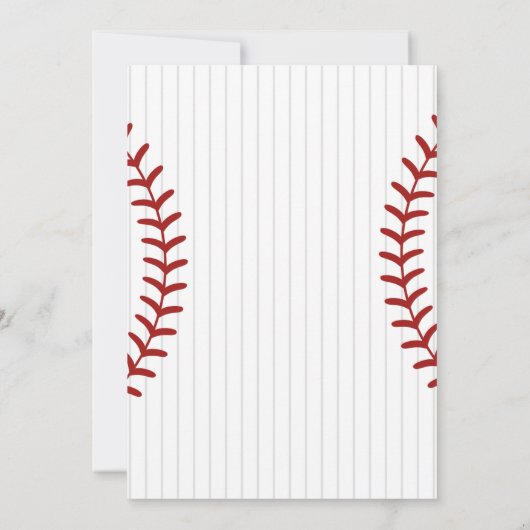 "Swing On Over – Baseball Birthday Boy Party Kaart (Achterkant)