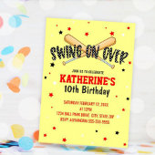 Swing On Over Softball Birthday Kaart