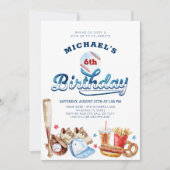 Swing op over honkbal verjaardagsfeestje uitnodigi kaart (Voorkant)