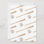 Swing op over honkbaljongen verjaardagsuitnodiging kaart (Achterkant)