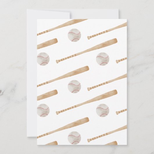 Swing op over honkbaljongen verjaardagsuitnodiging kaart (Achterkant)