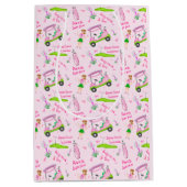 Swing Pink Golfer Breast Cancer Bewustheid Medium Cadeauzakje (Voorkant)