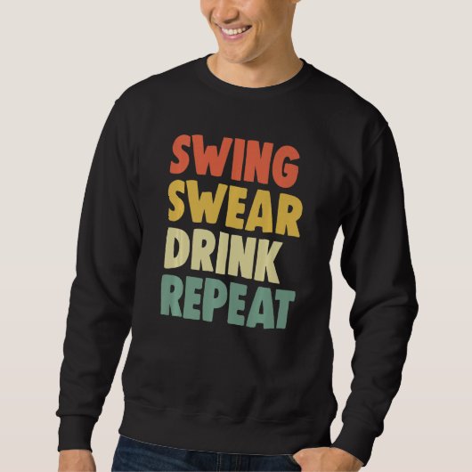 Swing Roll Drink Herhaal Speler  Dames Golf Trui (Voorkant)