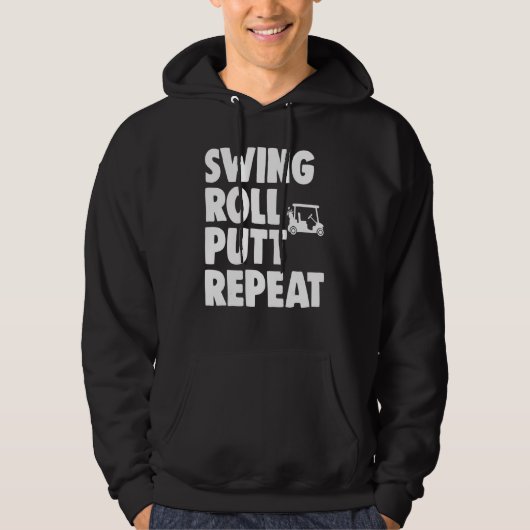 Swing Roll Putt Repeat Player Women Golf Hoodie (Voorkant)