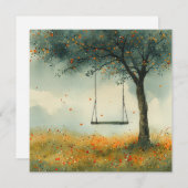 Swing Set Dromen: Echo's van de kindertijd Notecar Feestdagenkaart (Voorkant / Achterkant)