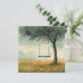 Swing Set Dromen: Echo's van de kindertijd Notecar Feestdagenkaart (Staand voorkant)