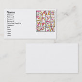 Swing set-whimsical-geometrisch visitekaartje (Voorkant / Achterkant)