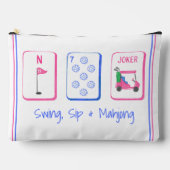 Swing, Sip, Mahjong / Golf Mahjong Tegel Etui (Voorkant)