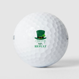 'Swing, Sip, Repeat' St. Patrick's Day Plezierig V Golfballen
