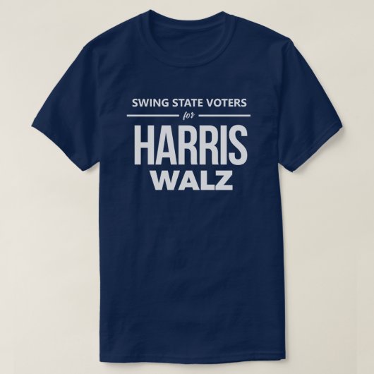Swing State kiezers voor Harris Walz T-shirt (Design voorkant)