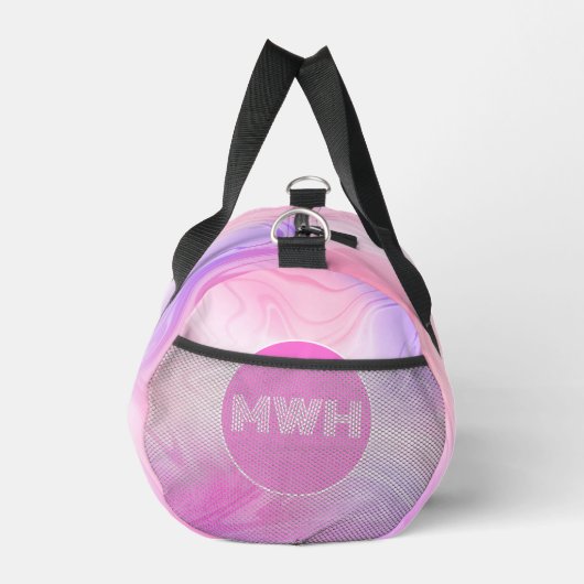 Swing & stijl: Gepersonaliseerde roze wervelzak Plunjezak (Rechts)