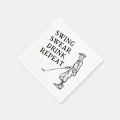 Swing, Swear, Drink, Golfpapier servetten herhalen (Hoek)