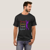 Swing Swear Drink Herhaal Golf T-shirt (Voorkant volledig)